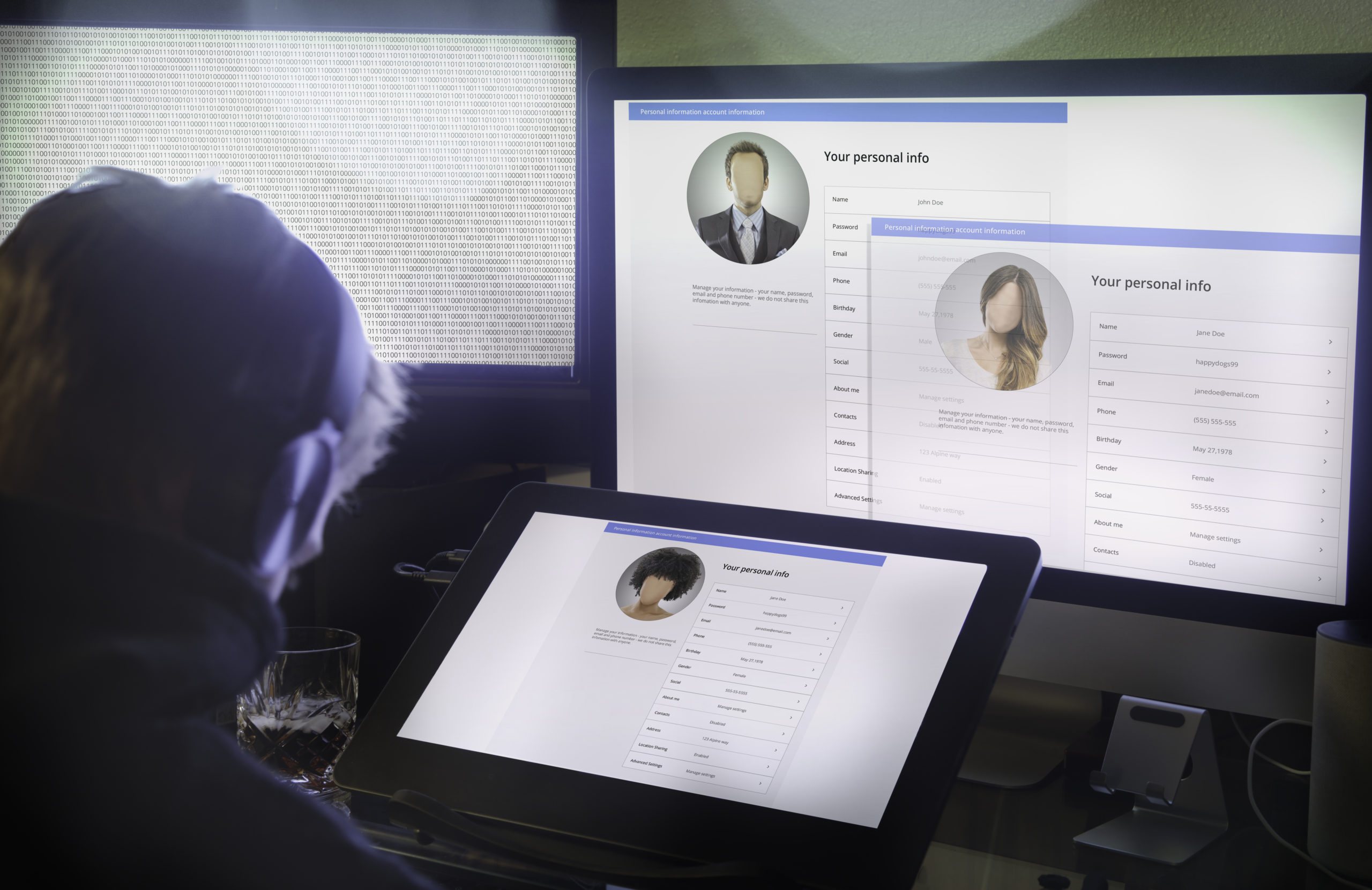 Hacker stealing your identity